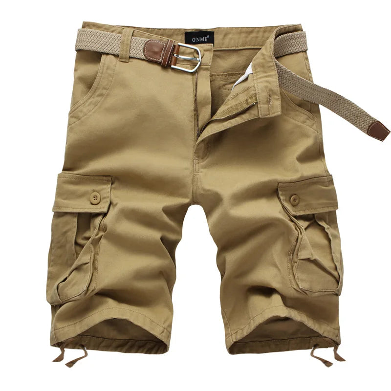 2026 Summer Men Shorts Fashion Plaid Beach Shorts Mens Casual Shorts Military Short Pants Male Bermuda Cargo Overalls No belt