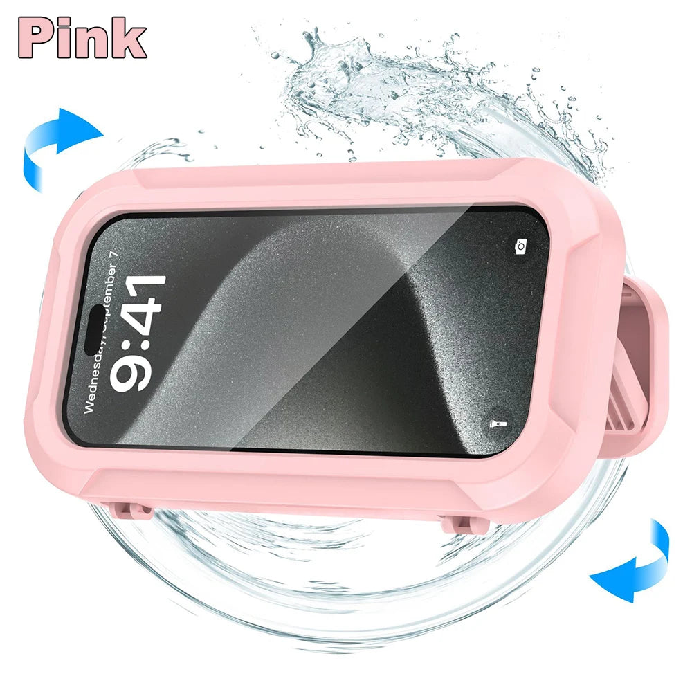 Waterproof Shower Phone Holder Rotation Angle Adjustable Telescoping Wall Mount Phone Holder for Bathroom Kitchen Bracket Stand