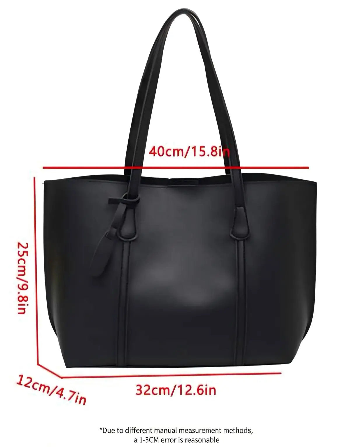 Women Korean Fashion Large Capacity Soft PU Leather Tote Bag 2025 New Casual Versatile Single Shoulder Handbag Daily Commute