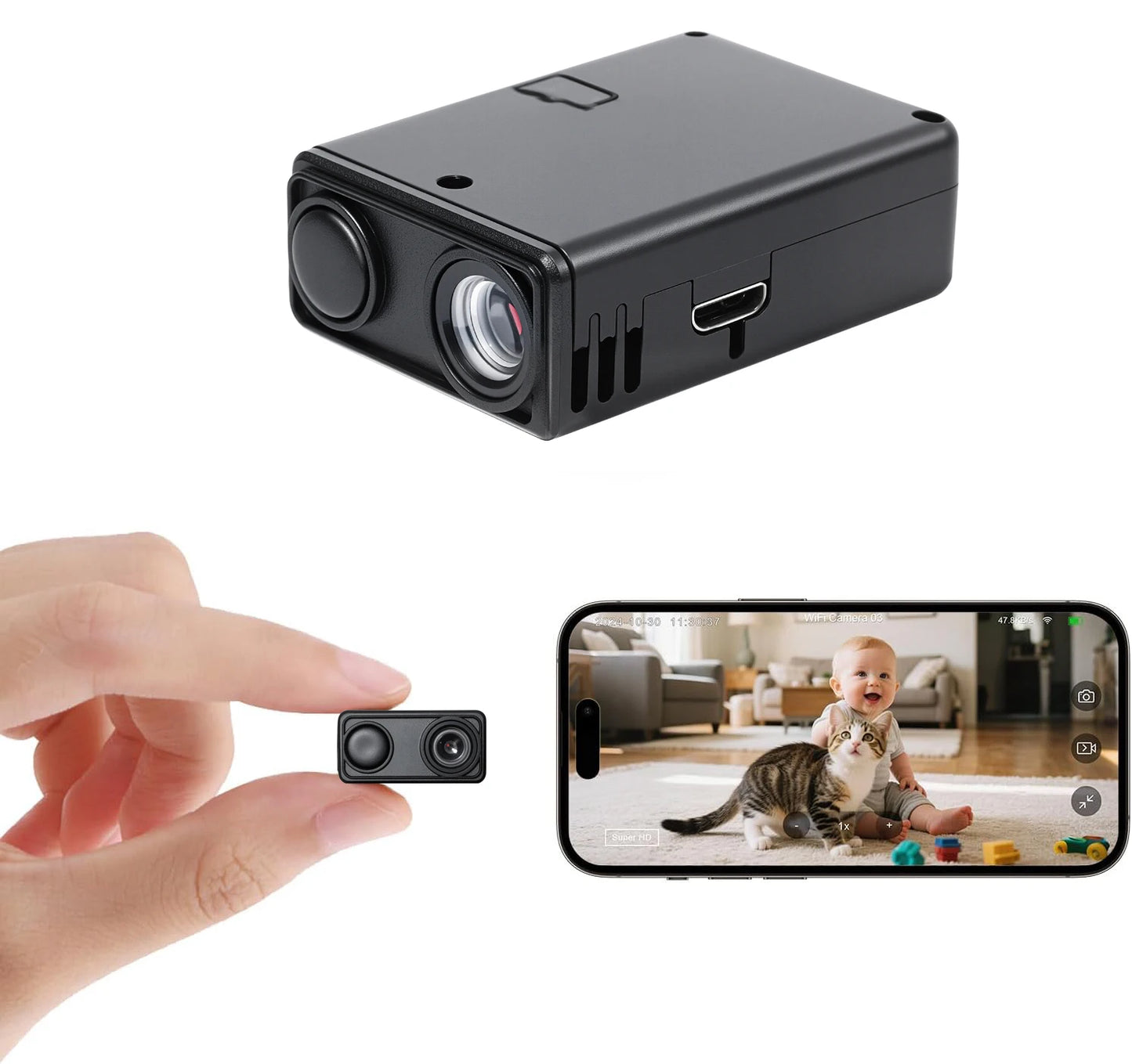 New 4K WiFi Wireless Security Camera Indoor Surveillance Monitor Motion Detection Remote View Home Security Protection Camcorder