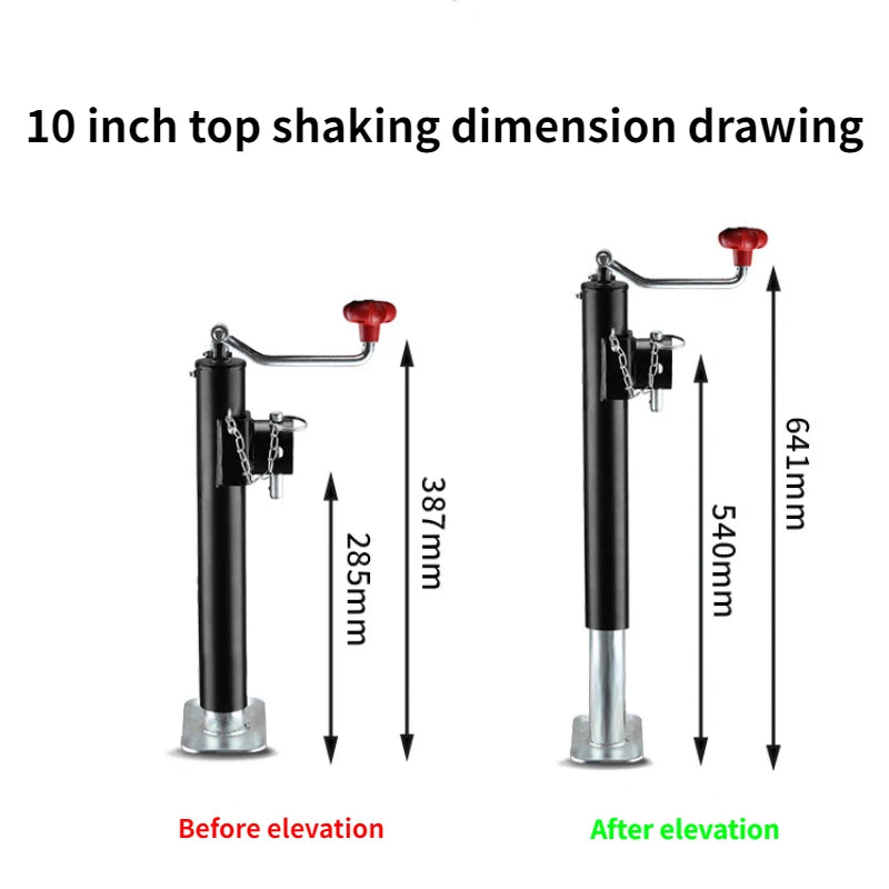 5000lbs 10inch Top Swivel Weld-on Trailer Jack Camper RV Parts Caravan Accessories Stands Support Legs Corner Steady Boat Jack