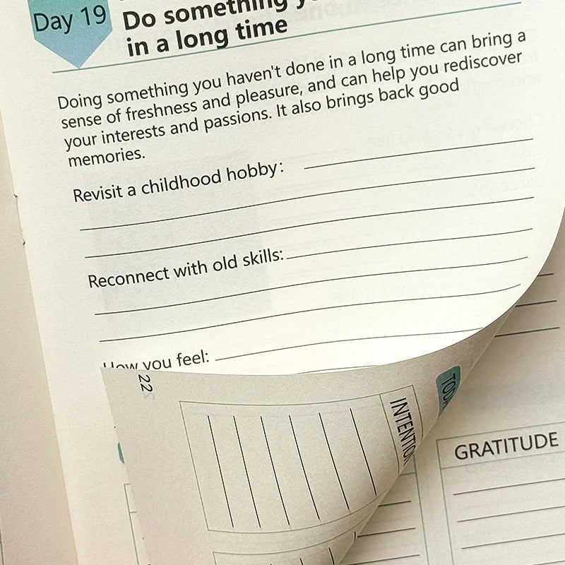 Mr Paper 36 Pages Self Care 30 Day Challenge Planner Notebook Journal Schedule Organiser for Office, School and Study Stationery