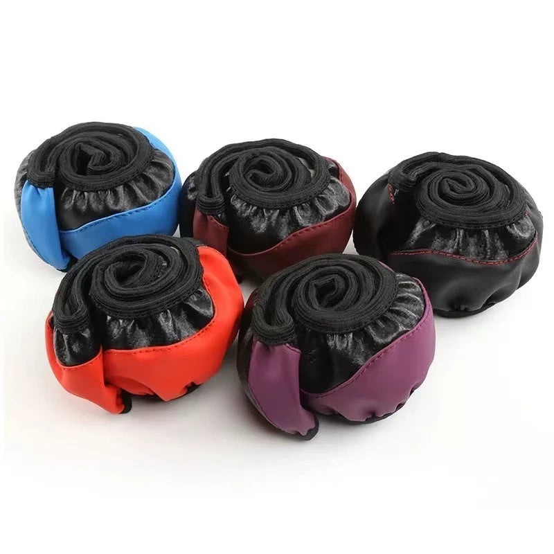 Carbon fiber PU leather car steering wheel cover without inner ring suitable for 14.5-15 inch car wheel covers