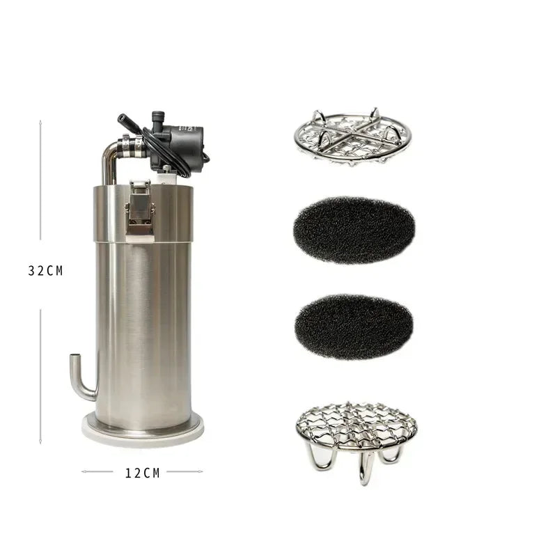 Aquarium Stainless Steel External Pro Canister Filters with Pump ADA Style Fish Tank Filter Bucket Barrel фильтр для аквариумов