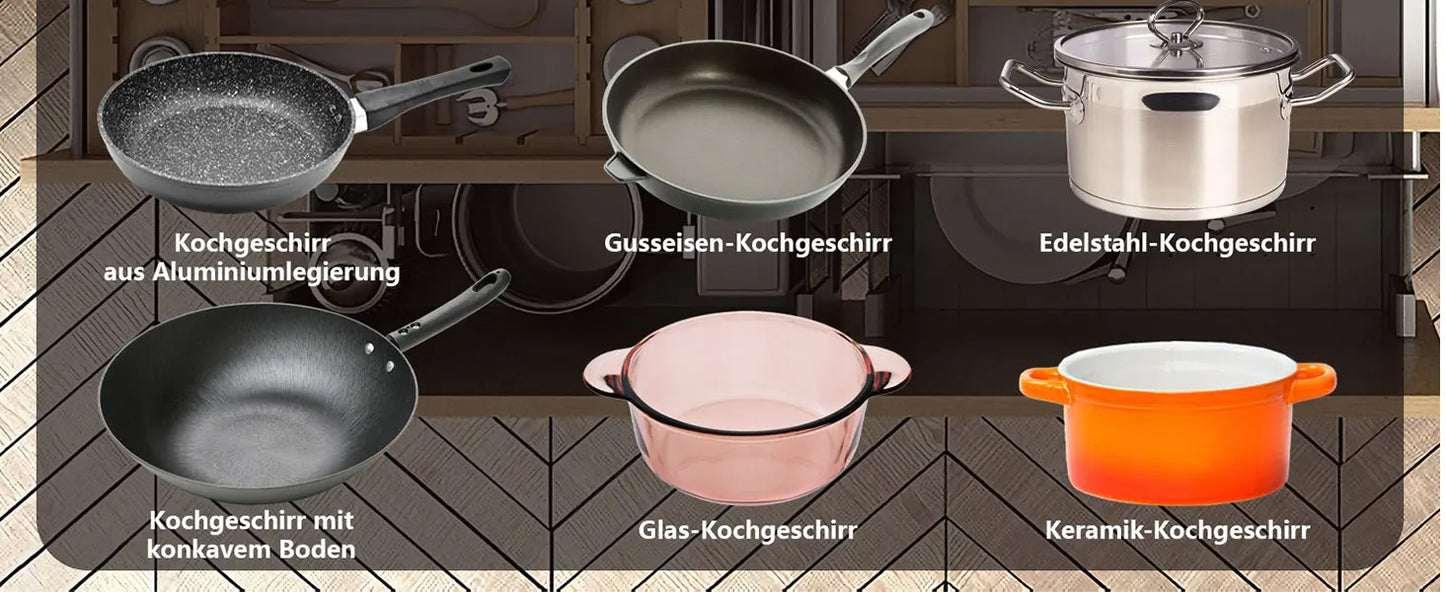 Karinear Glass Ceramic Hob 1 Plate Portable, 650 °C Max, Ceramic Hob 1 Freestanding, 2000 W, Hob 1 Hob with Plug, Timer