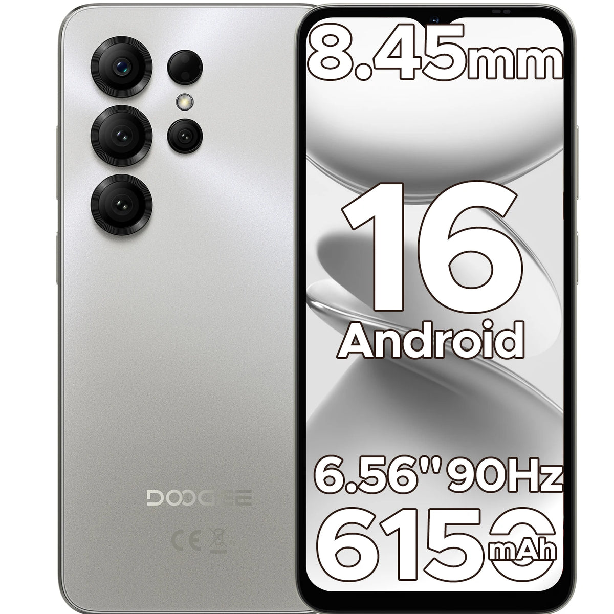 Global Version DOOGEE Note56 X Android 16 Smart phone 6.56" 6150mAh Battery 24GB RAM(3+21) 64GB ROM Support FaceUnlock CellPhone