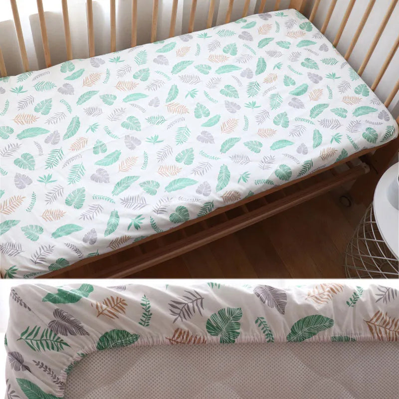 Baby Crib Fitted Sheet Newborns Bed Linen Children Cotton Cot Mattress Cover Protector For Toddler 130x70cm Allow Custom Size