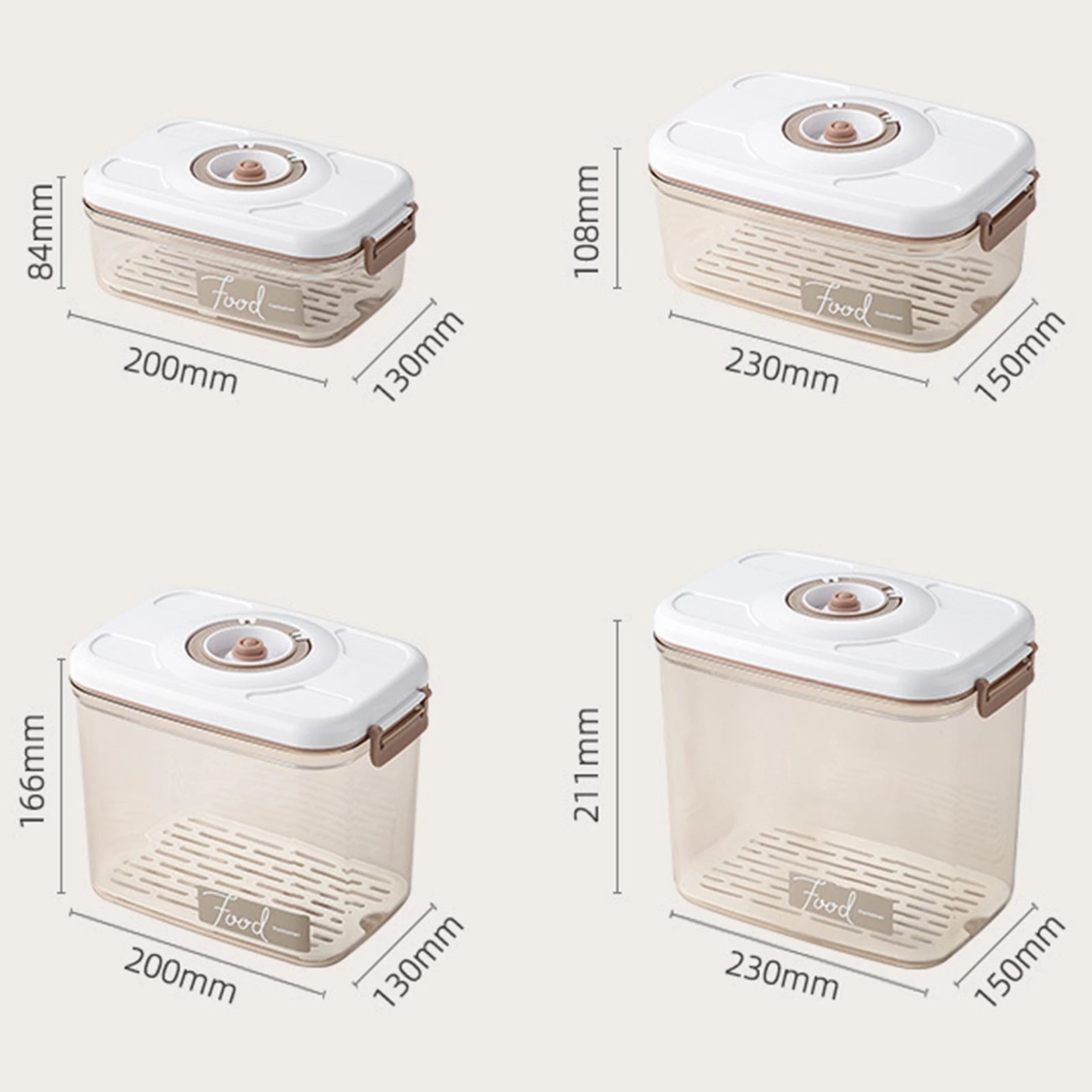 Vacuum Food Storage Container Set with Hand/Electric Pump Sealed Lid and Water Filter Jar Kit Kitchen Fridge Drainage Organiser
