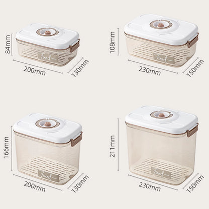 Vacuum Food Storage Container Set with Hand/Electric Pump Sealed Lid and Water Filter Jar Kit Kitchen Fridge Drainage Organiser