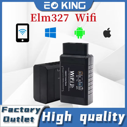ELM327 WIFI V1.5 Car OBD2 Scanner Check Engine Light Diagnostic Tool Car Fault Detector Suitable for Ios and Android