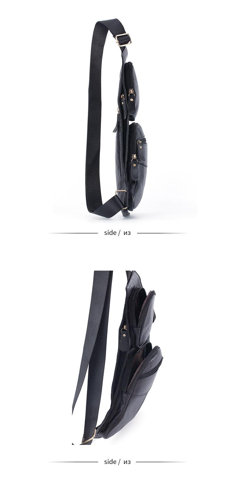 Men Cross Body Shoulder Sling Backpack Chest Bag Pouch Genuine Leather Casual Travel Retro Male Crossbody Messenger Side Bags