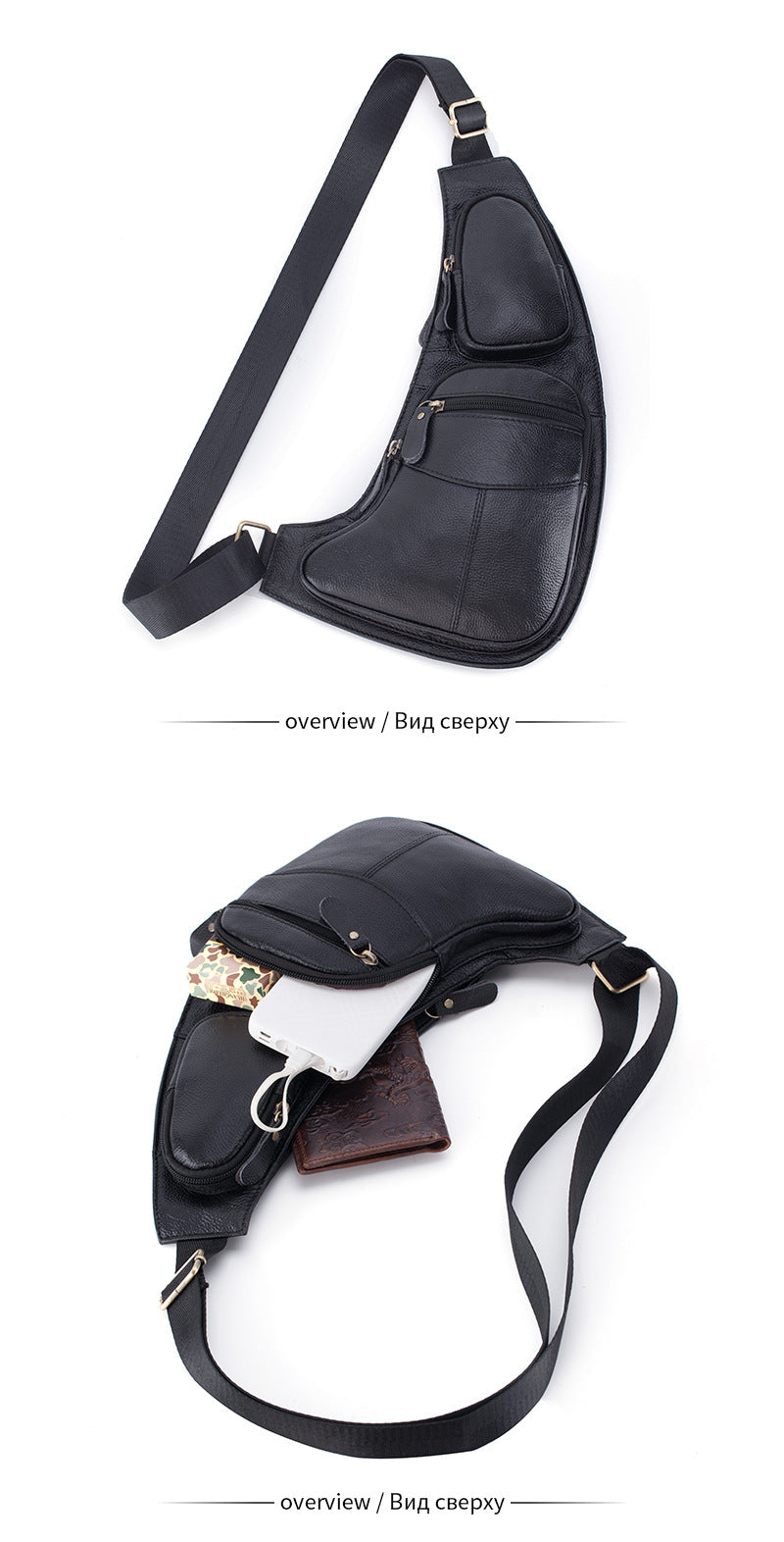 Men Cross Body Shoulder Sling Backpack Chest Bag Pouch Genuine Leather Casual Travel Retro Male Crossbody Messenger Side Bags