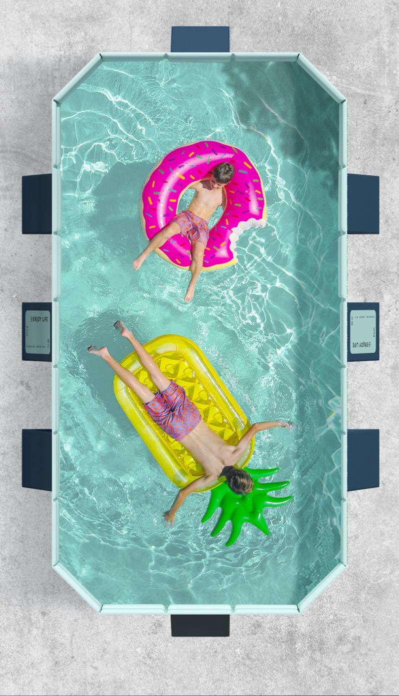 Blue Foldable Frame Swimming Pool For Kids Family Garden Summer Water Play Backyard Water Pool Multiple Sizes