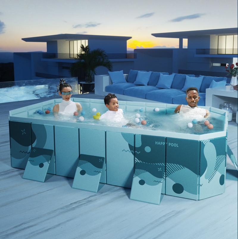 Printed Foldable Swimming Pool For Kids & Family Garden Use PVC Eco-friendly Leak-proof Pools For Kids Adults Outdoor Indoor Bathtub