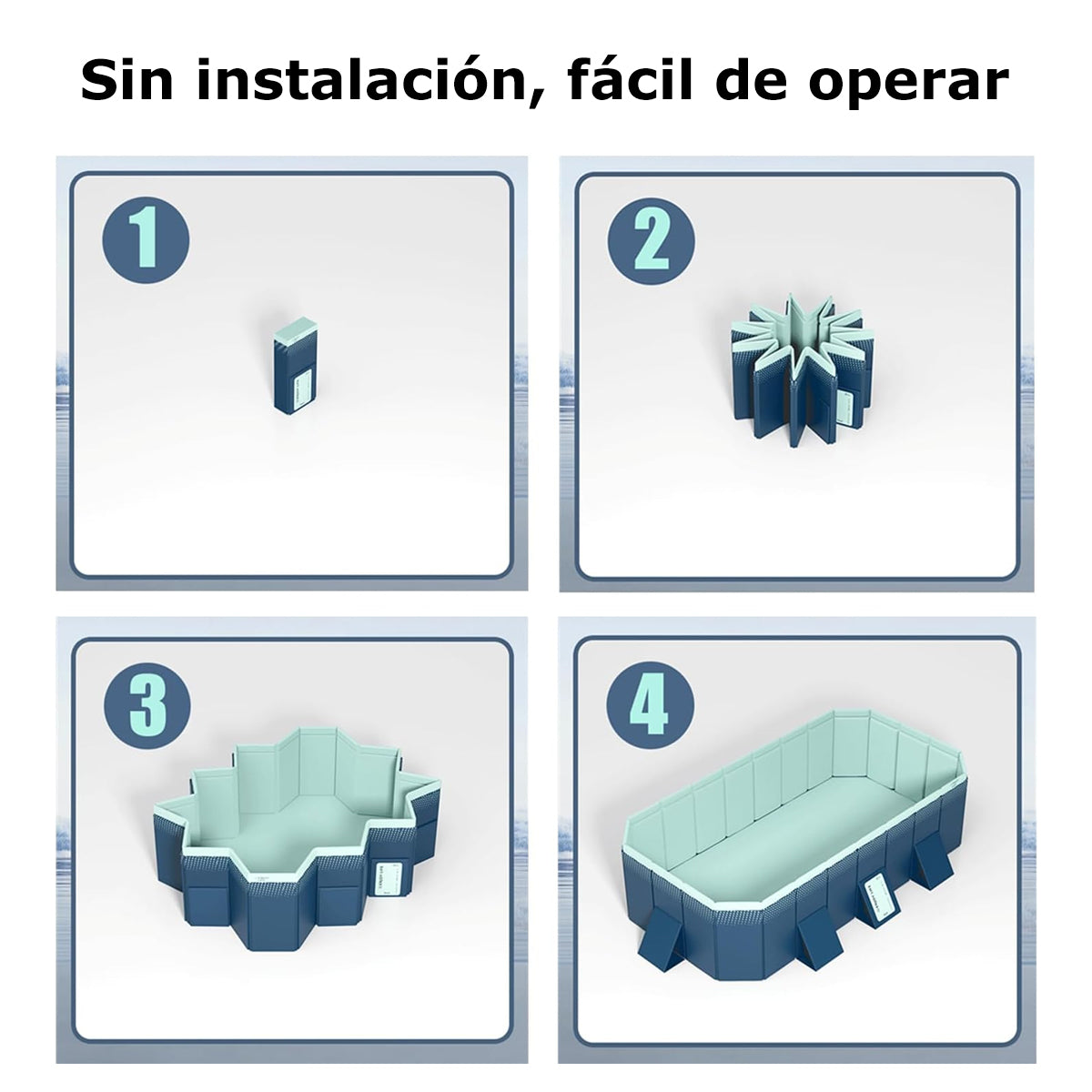 Foldable Pool Swimming Pool For Family Adults Child Collapsible Swimming Pool For Outside Backyard Portable Pet Swimming Pool For 1~8 People Can Connected Water Pump