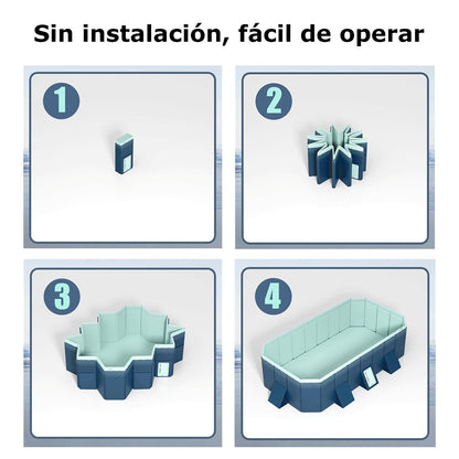 Foldable Pool Swimming Pool For Family Adults Child Collapsible Swimming Pool For Outside Backyard Portable Pet Swimming Pool For 1~8 People Can Connected Water Pump