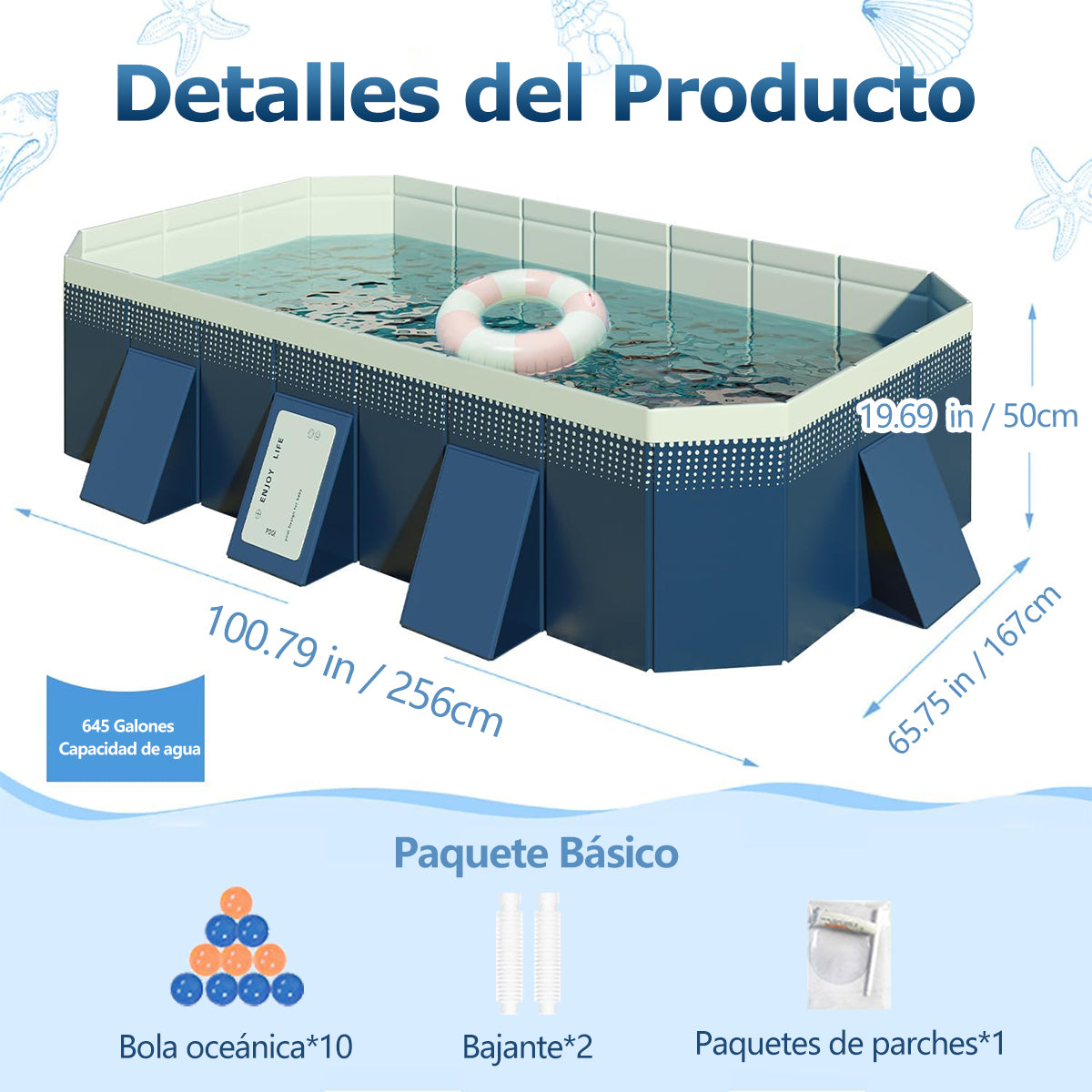 Foldable Pool Swimming Pool For Family Adults Child Collapsible Swimming Pool For Outside Backyard Portable Pet Swimming Pool For 1~8 People Can Connected Water Pump