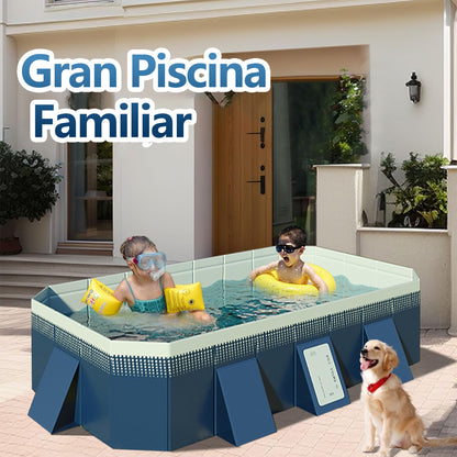 Foldable Pool Swimming Pool For Family Adults Child Collapsible Swimming Pool For Outside Backyard Portable Pet Swimming Pool For 1~8 People Can Connected Water Pump