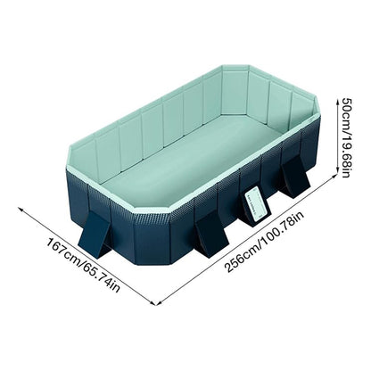 Foldable Pool Swimming Pool For Family Adults Child Collapsible Swimming Pool For Outside Backyard Portable Pet Swimming Pool For 1~8 People Can Connected Water Pump