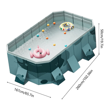 Printed Foldable Swimming Pool For Kids & Family Garden Use PVC Eco-friendly Leak-proof Pools For Kids Adults Outdoor Indoor Bathtub