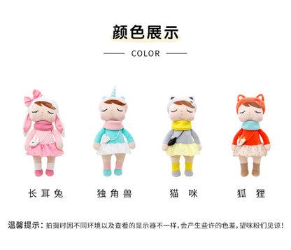 Metoo Forest Animals Plush & Stuffed Dolls Unicorn Angela Doll Rabbit Plush Toy Cute Fox Kids Soft Companion Boneca Decor Toys
