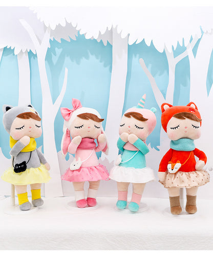 Metoo Forest Animals Plush & Stuffed Dolls Unicorn Angela Doll Rabbit Plush Toy Cute Fox Kids Soft Companion Boneca Decor Toys