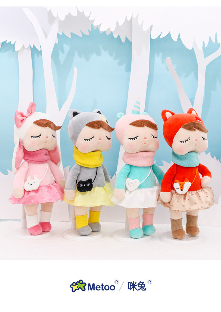 Metoo Forest Animals Plush & Stuffed Dolls Unicorn Angela Doll Rabbit Plush Toy Cute Fox Kids Soft Companion Boneca Decor Toys