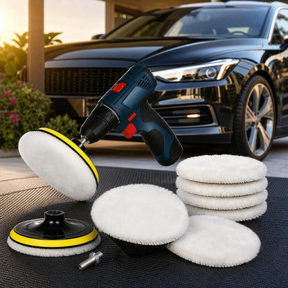 7Pcs 4 Inch Car Polish Pad Tool Kit Polishing Wheel Pad For Polisher Machine Waxing Polishing Buffing Wheel Auto Paint Care Polisher Pads Polishing Detailing Cleaning Goods