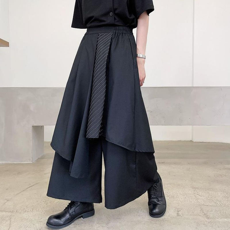 Women Skirts Pants Japaness Gothic Irregular Pants Women High Waist Black Long Pants Skirts Female Pleated Skirts Women Clothing