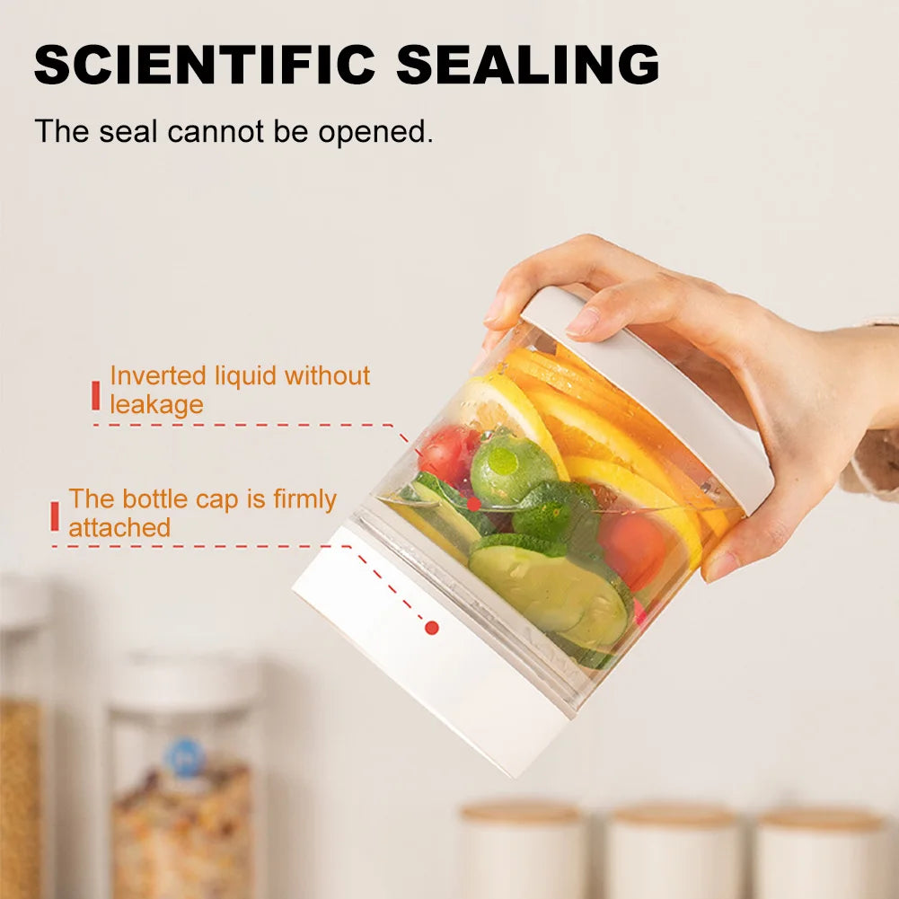 600/750/950/1350Ml Electric Vacuum Sealing Glass Jars Smart Tank Food Storage Container for Kitchen Coffee Beans Tea Storage