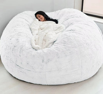 Soft Warm 180*90Cm Fur Giant Removable Washable Bean Bag Bed Cover Comfortable Living Room Furniture Lazy Sofa Coat