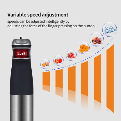 5 in 1 Multifunctional 1200W Electric Hand Stick Blender Immersion Handheld Mixer Food Processor Chopper Beater Frother