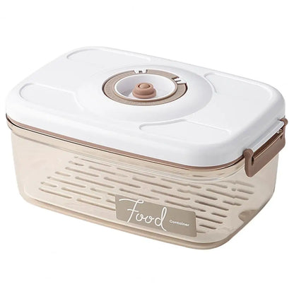 Vacuum Food Storage Container Set with Hand/Electric Pump Sealed Lid and Water Filter Jar Kit Kitchen Fridge Drainage Organiser