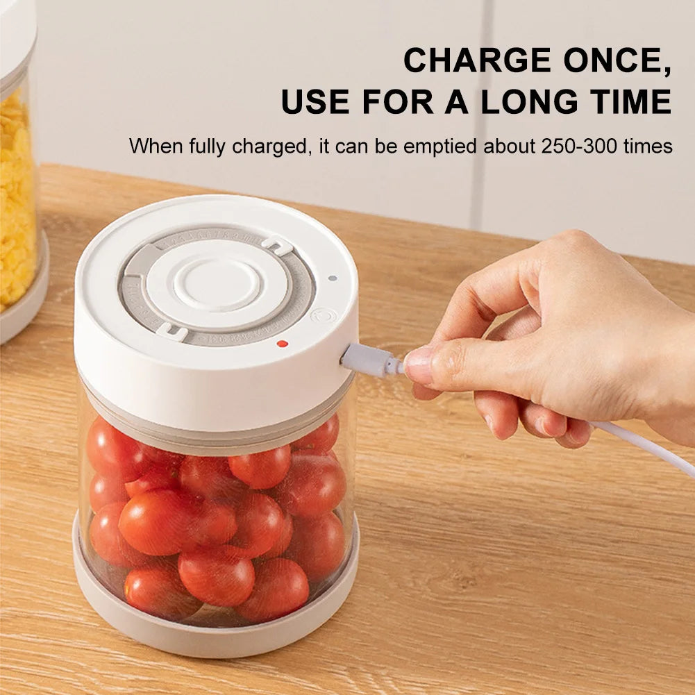600/750/950/1350Ml Electric Vacuum Sealing Glass Jars Smart Tank Food Storage Container for Kitchen Coffee Beans Tea Storage