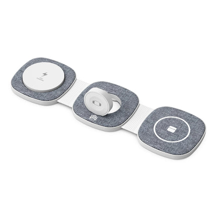 Charging Station for Apple Multiple Devices - 3 in 1 Foldable Magnetic Wireless Charger Dock - Travel Charging Pad for Iphone 15