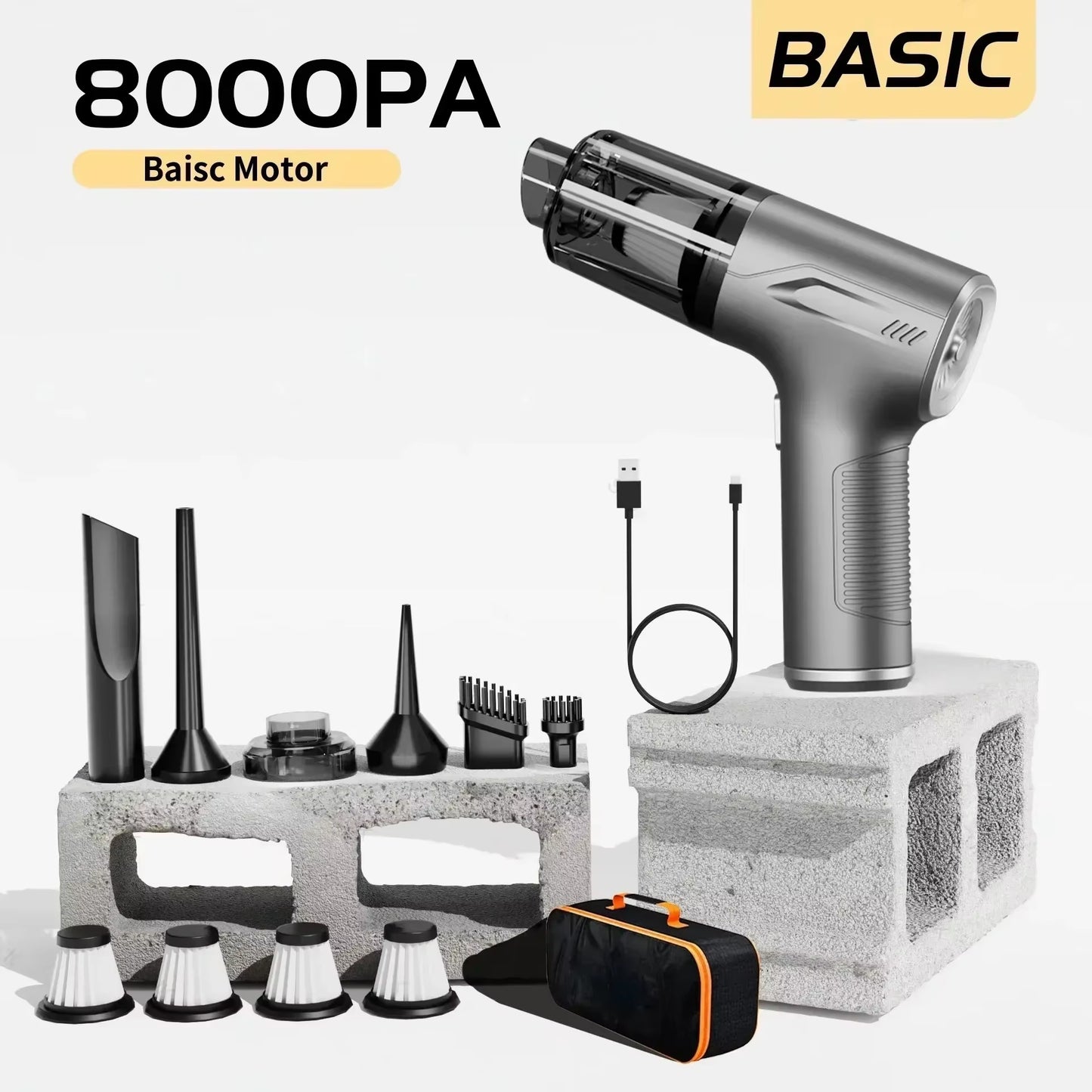 98000PA Mini Wireless Car Vacuum Cleaner Cordless Powerful Car Cleaner Handheld Portable Vacuum Cleaner Cleaning Machine