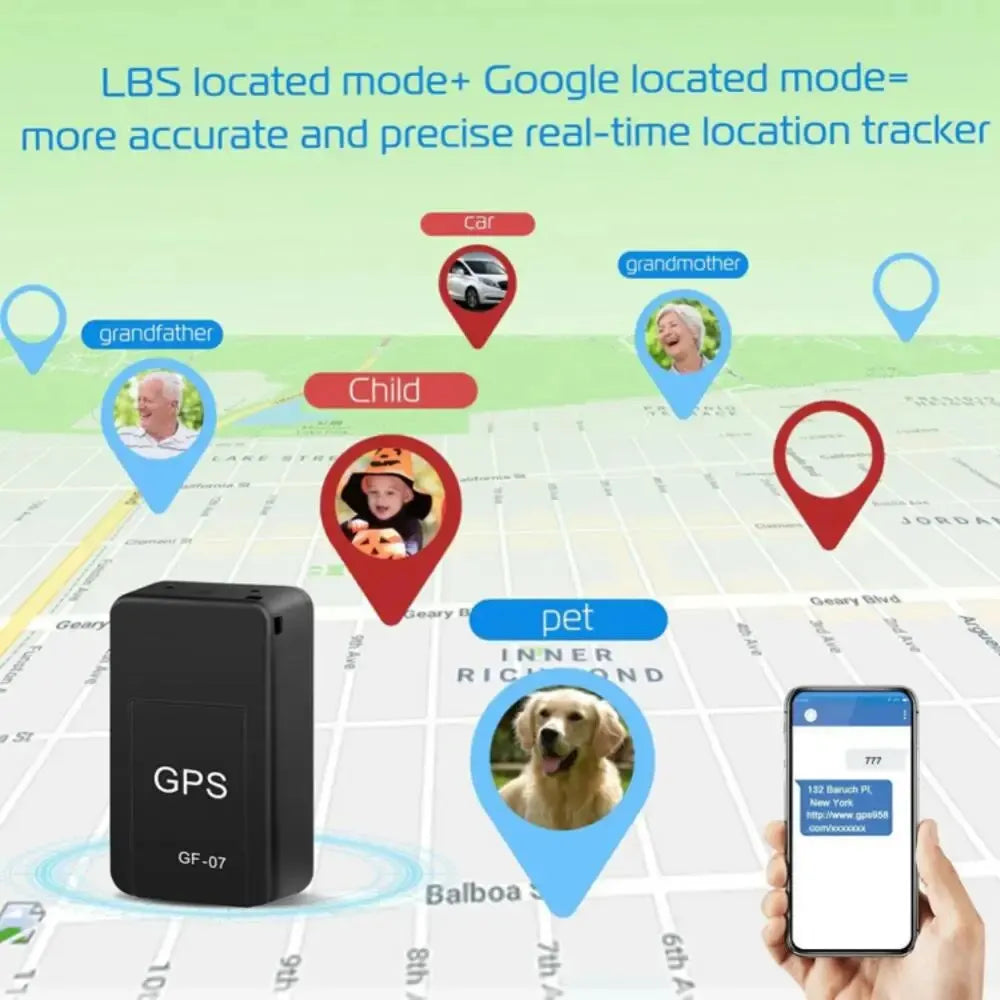 Mini Magnetic GF-07 GPS Cartracker Real Time Tracking anti Theft anti Locator Auto Strong Magnetic Mount SIM Message Positioner