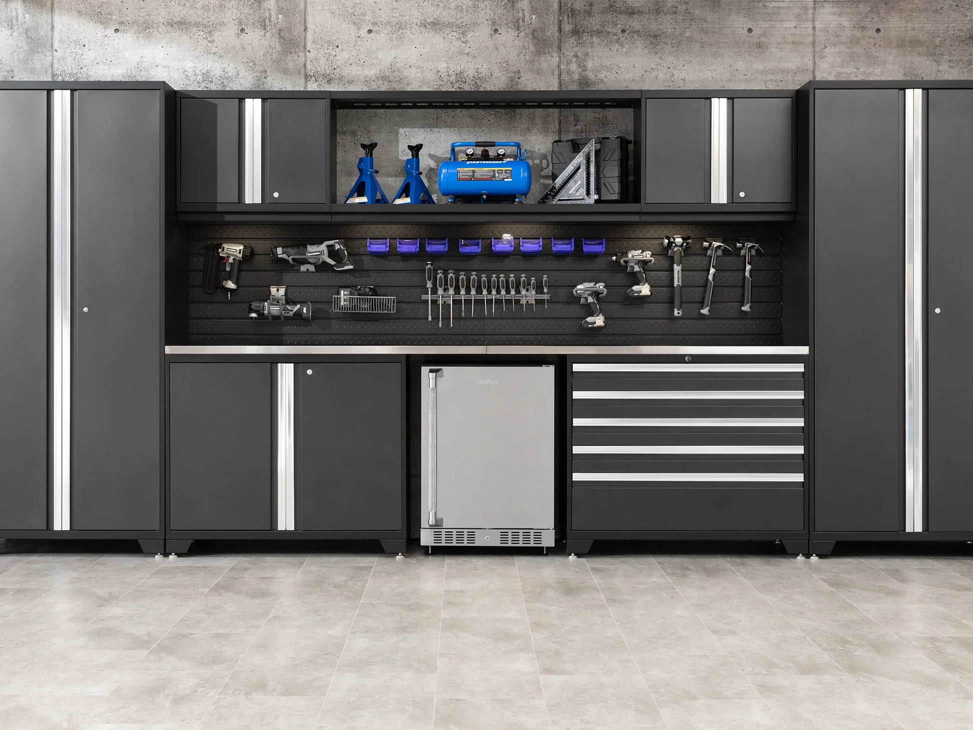 Pro Series 9PC Garage Cabinetry Set · 18-Gauge Steel · Fully-Welded · 156" W X 24" D X 84.75" H