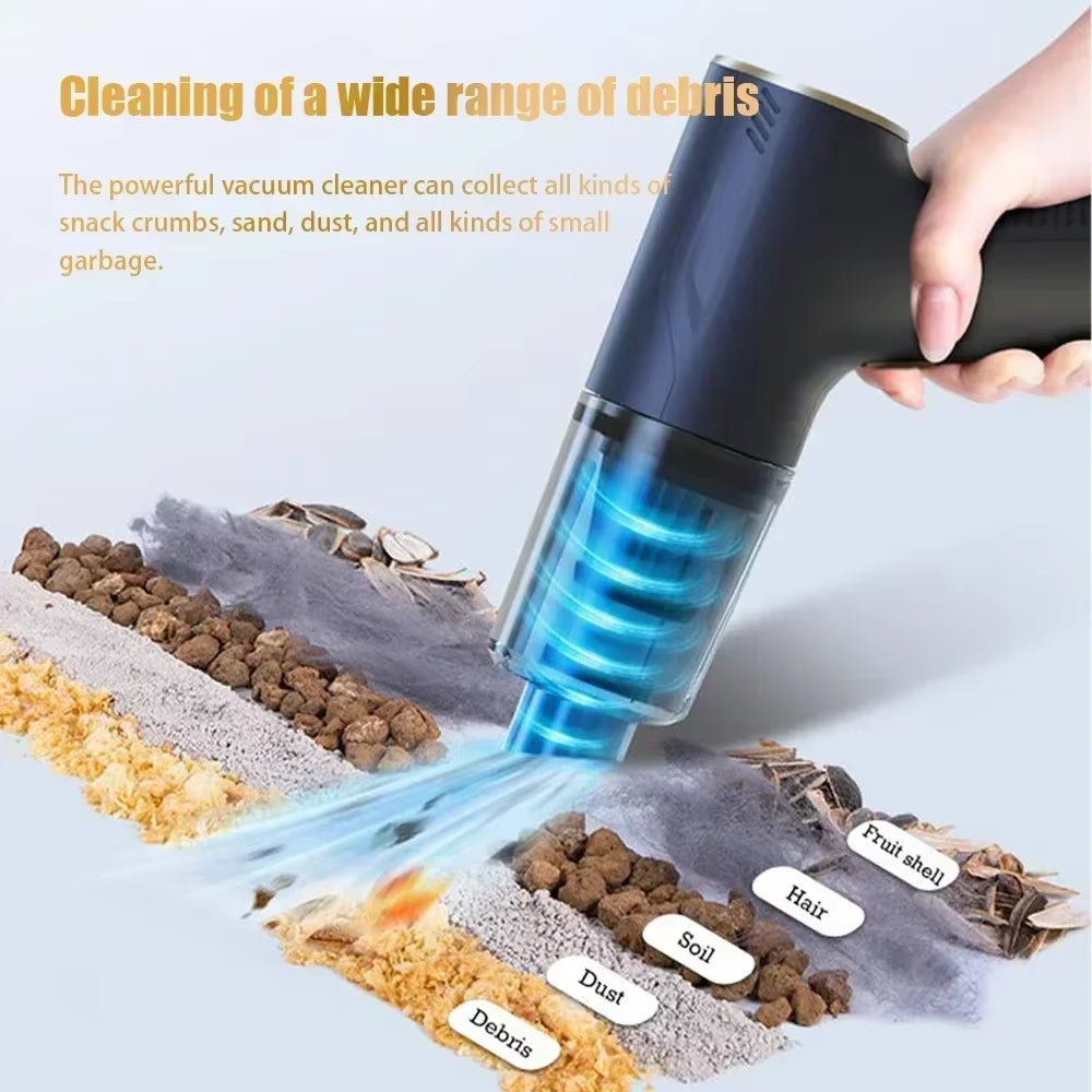 98000PA Mini Wireless Car Vacuum Cleaner Cordless Powerful Car Cleaner Handheld Portable Vacuum Cleaner Cleaning Machine