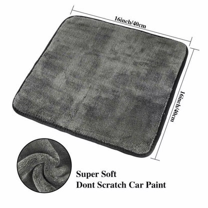 40X40Cm Car Wash Microfiber Towel 1200GSM Super Absorption Car Cleaning Drying Cloth Hemming Towels Detailing Care Rags