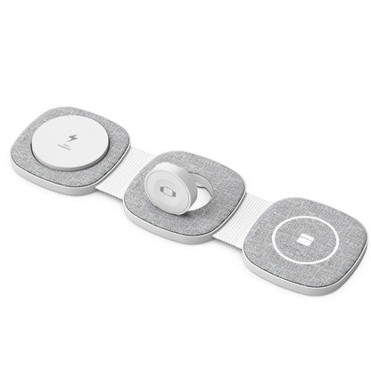 Charging Station for Apple Multiple Devices - 3 in 1 Foldable Magnetic Wireless Charger Dock - Travel Charging Pad for Iphone 15