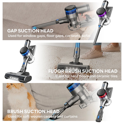 Inse S9X cordless vacuum cleaner, 55KPa, 1 L dust cup, light display battery, for animal hair, Carpet