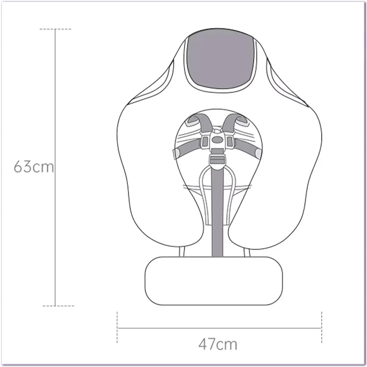 Mambobaby Animal Float Non-Inflatable Safe Solid Core Baby Swimming Buoy Water Trainer Infant Pool Floator Swim Ring with Canopy