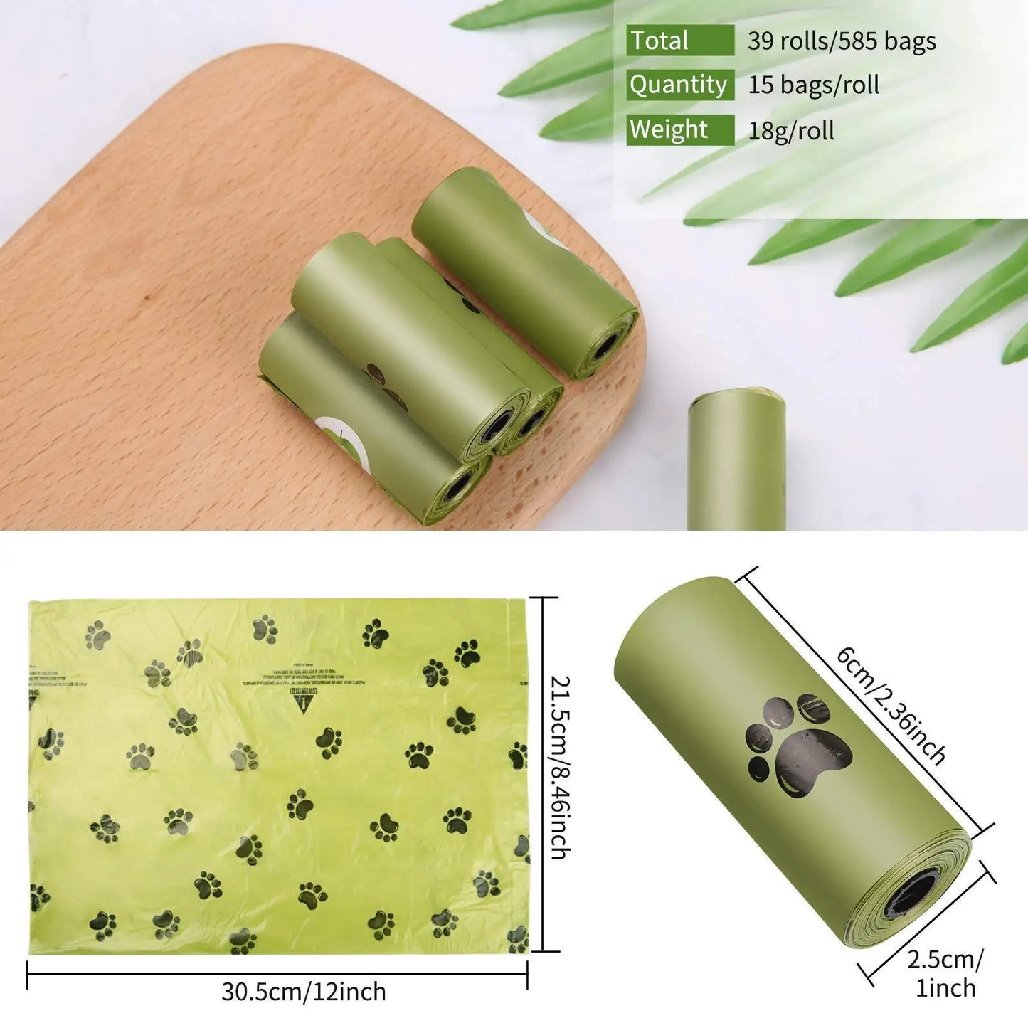 40 Pcs Pet Waste Bags Set, Thicke Ned Disposable Poop Bags for Dogs Cats, Leak-Proof Odor-Control Cleanup Bags for Walking Travel, Practical Gift for Pet Owners Dog Lovers