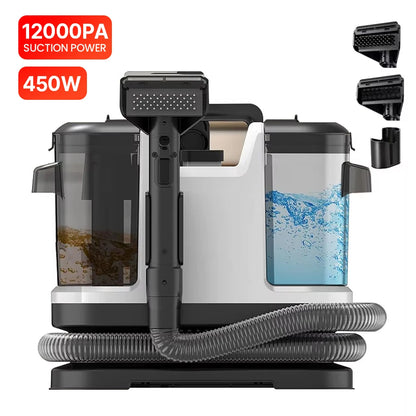 Portable Carpet Cleaner Machine 750W 15KPA Multifunctional Handheld Mite Remover Sofa Carpet Wet Cleaner for Sofa Car Seat
