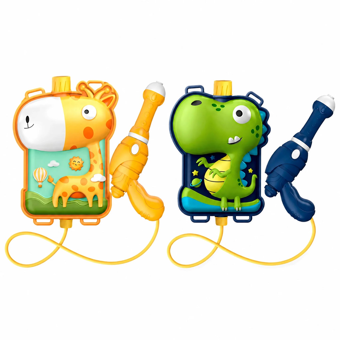 Water Gun with Dinosaur Backpack 1200ml - Outdoor Summer Toy for Children, Large Capacity and Long Range, Ideal for Pool, Beach and Garden - Shipping from Spain