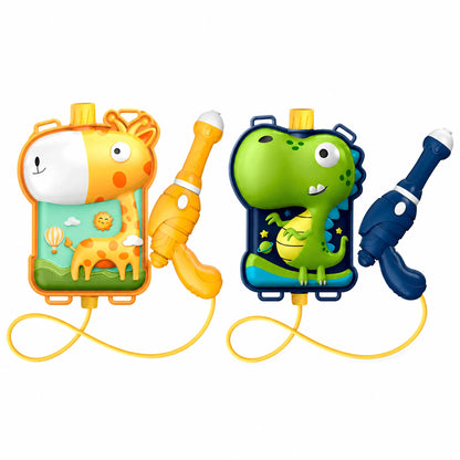 Water Gun with Dinosaur Backpack 1200ml - Outdoor Summer Toy for Children, Large Capacity and Long Range, Ideal for Pool, Beach and Garden - Shipping from Spain