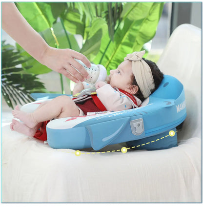 Mambobaby Float Safe Solid Core Comfort Skin-friendly Design with Canopy Baby Swimming Ring Toddler Pool Float Infant Water Ring