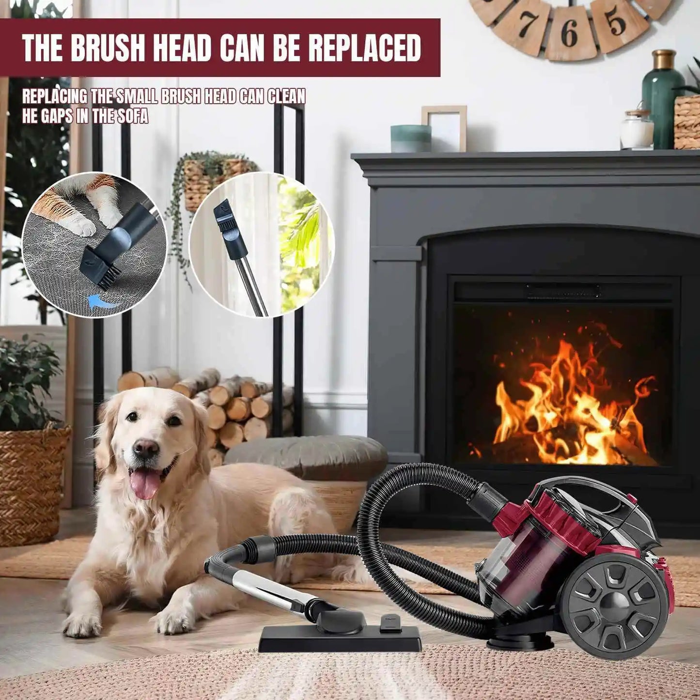 DWiusty 2600W Portable Vacuum Cleaner 1.5L Household Multi-functional Dust Removal Mite Dry and Wet Dual Vacuum Cleaner 220V