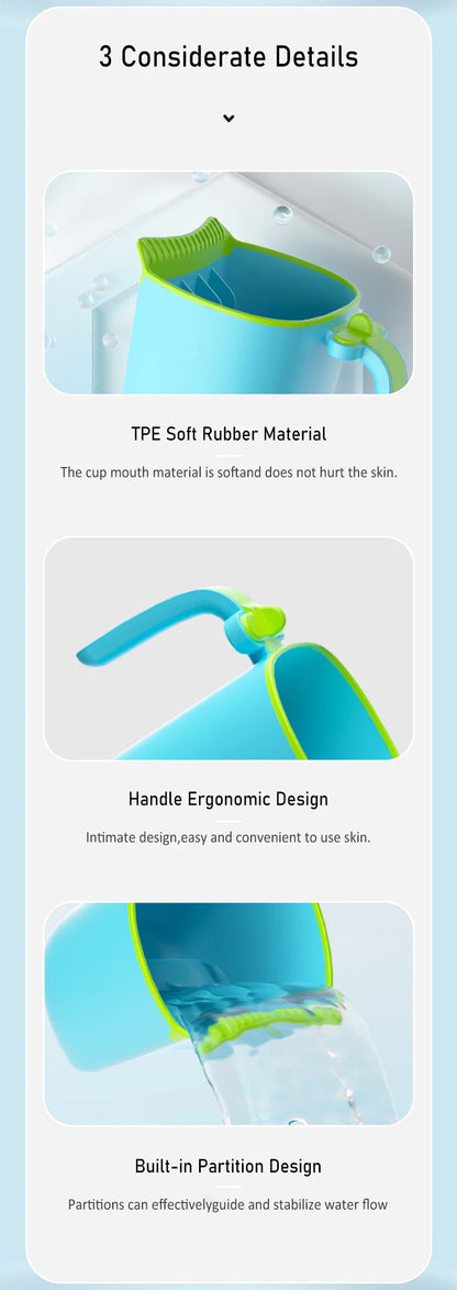 Baby Bath Rinse Cup Newborn Baby Shower  Spoons Child Washing Hair Cup for Bathing Kids Bath Tool